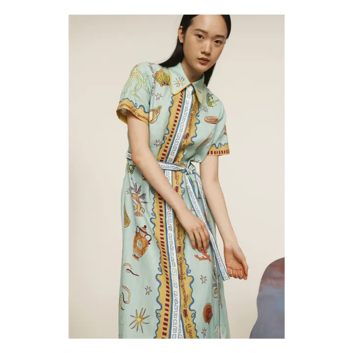 Kleid Shirt Surrealist Summer Lin | Wassergrün- Produktbild Nr. 5