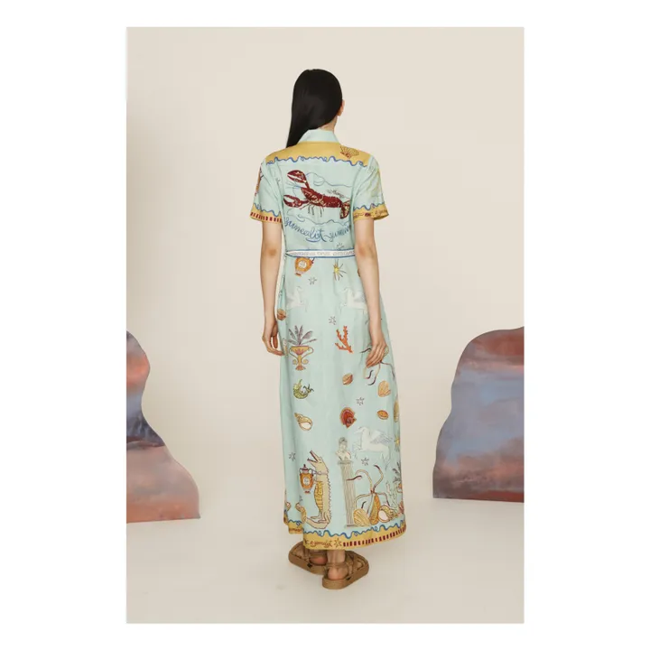 Kleid Shirt Surrealist Summer Lin | Wassergrün- Produktbild Nr. 4