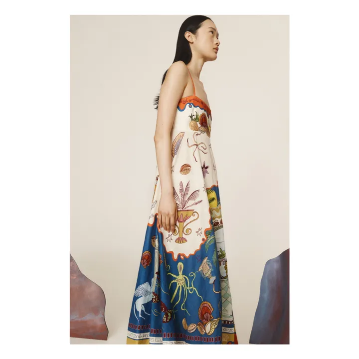 Surrealist Summer Linen Dress | Ecru- Product image n°4