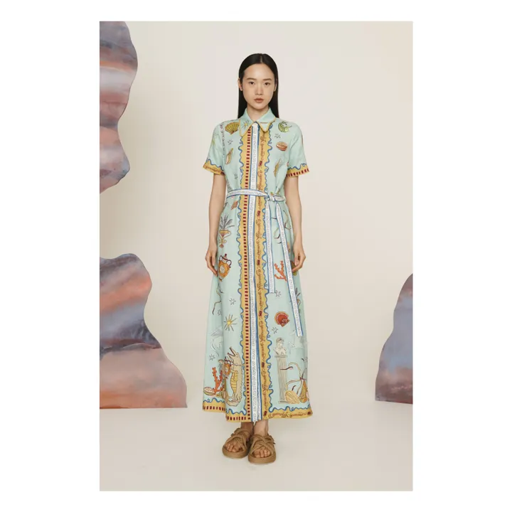 Kleid Shirt Surrealist Summer Lin | Wassergrün- Produktbild Nr. 2