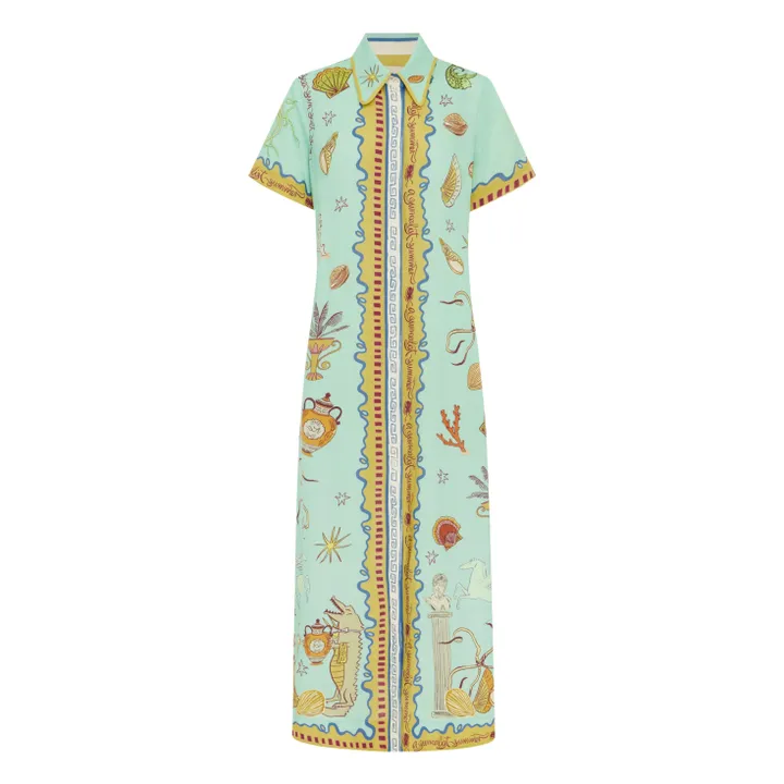 Kleid Shirt Surrealist Summer Lin | Wassergrün- Produktbild Nr. 1