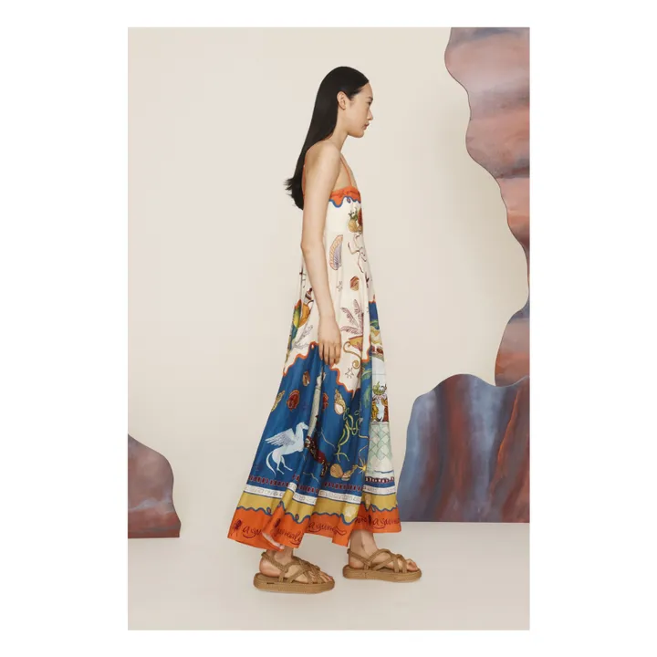 Surrealist Summer Linen Dress | Ecru- Product image n°2