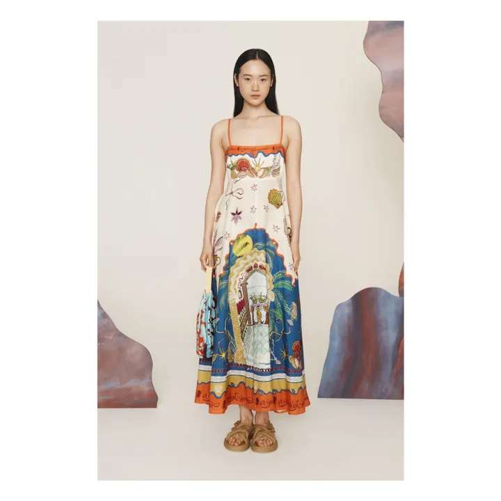 Surrealist Summer Linen Dress | Ecru- Product image n°1