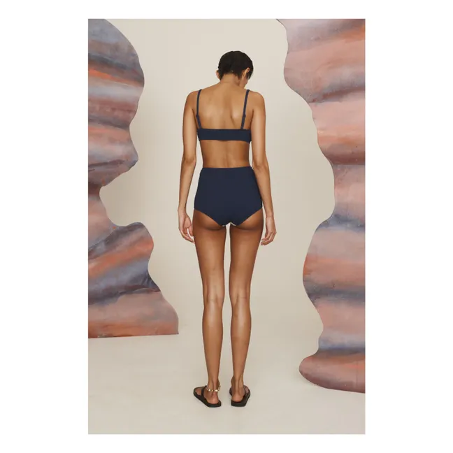 Recycled Fiber Navy Jersey Bottom | Cream