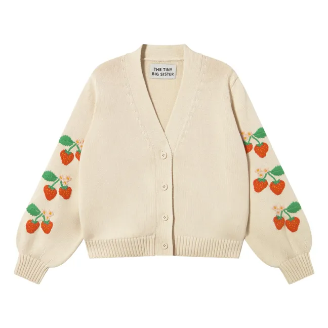 Cardigan con fragole | Rosa