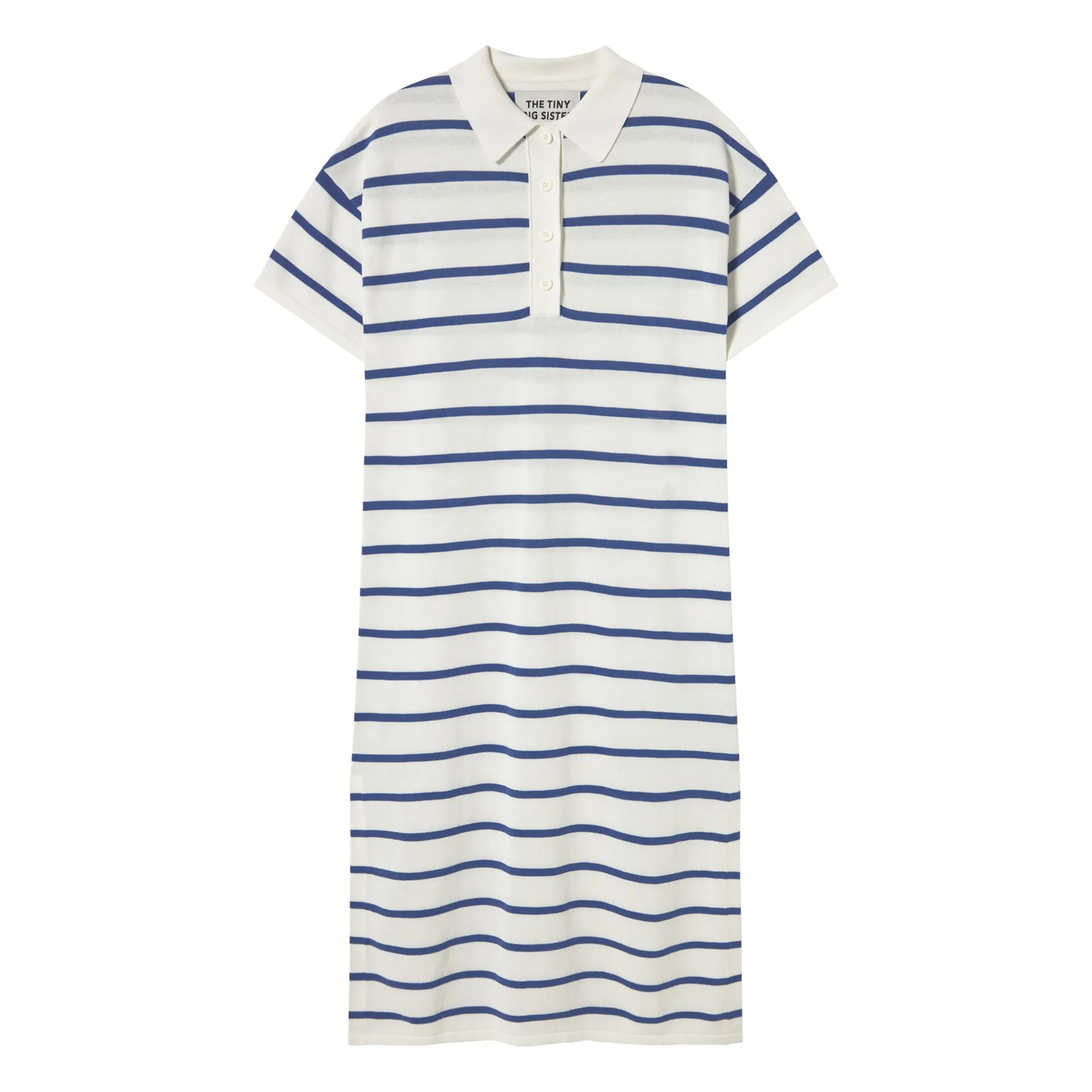 The Tiny Big Sister Blue Stripes Polo Dress