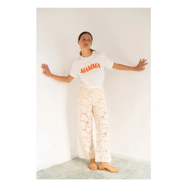 Camiseta Viva La Mamma | Blanco Roto