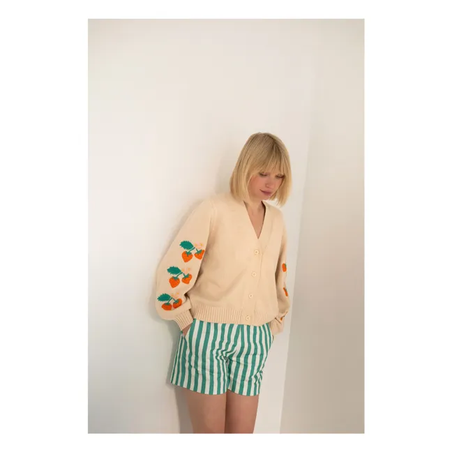 Cardigan con fragole | Rosa