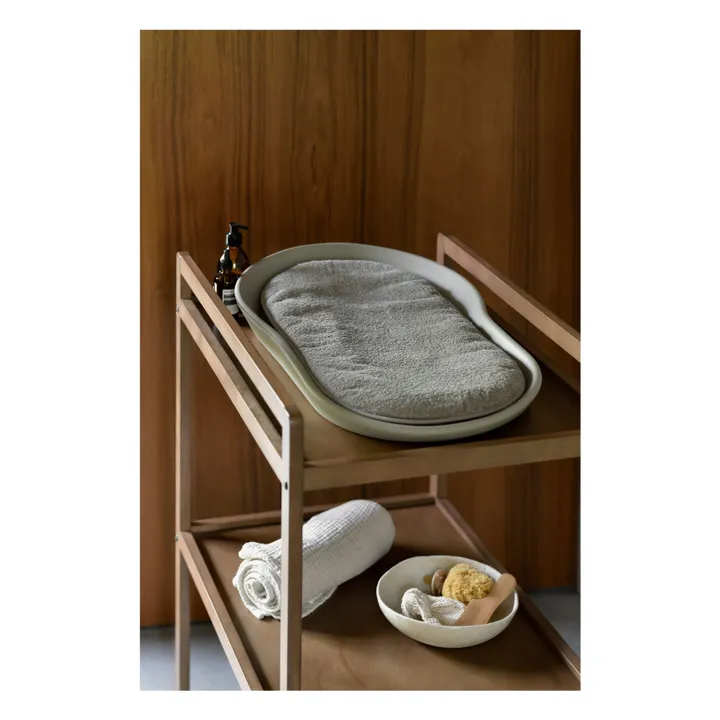 Mamee terry cushion | Grey-green- Product image n°1