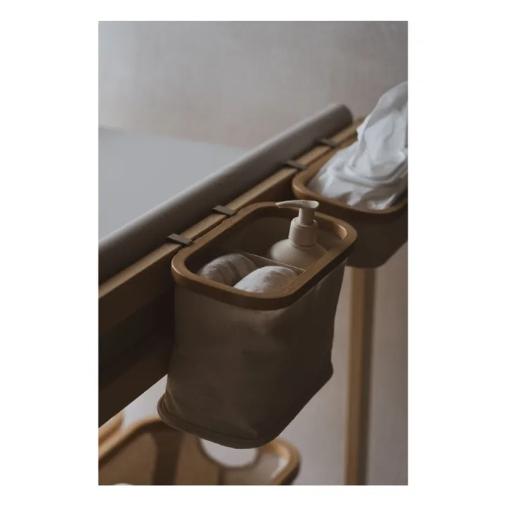 Pequeña cesta colgante para cambiador | Beige- Imagen del producto n°1
