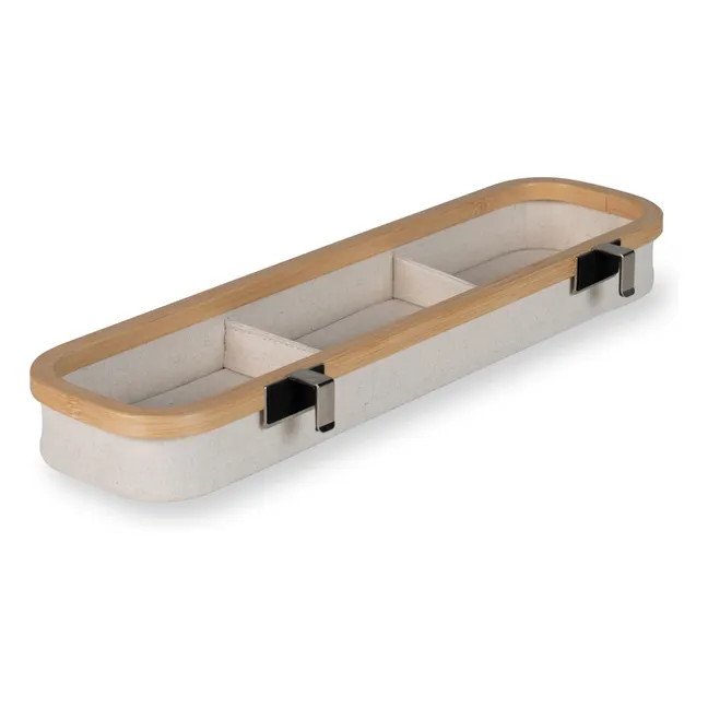 Hanging basket with compartments for changing tables | Beige