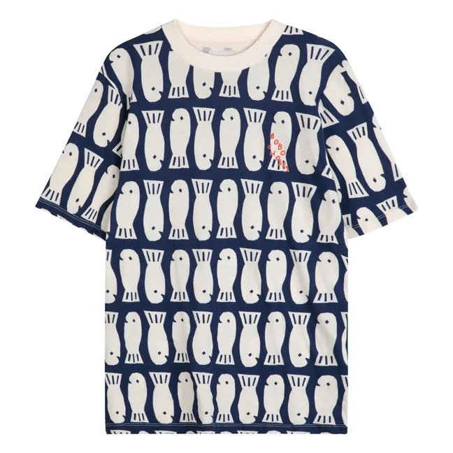 T-shirt Lucky Fish Coton Bio - Collection Femme | Bleu marine
