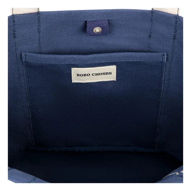 Bolsa de la compra Lucky Fish Algodón orgánico - Colección Mujer | Azul Marino
