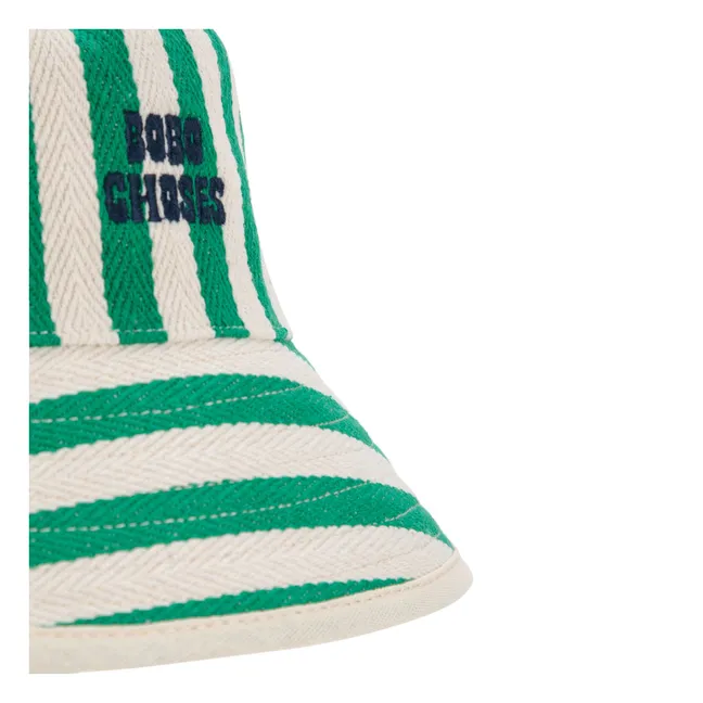 Bob a righe in cotone riciclato - Collezione donna | Verde