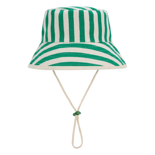 Bob a righe in cotone riciclato - Collezione donna | Verde