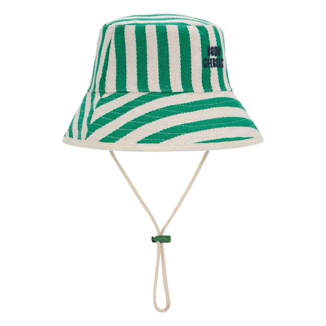 Bob a righe in cotone riciclato - Collezione donna | Verde