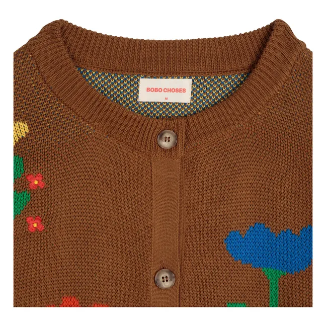 Cardigan Garden Party Coton Bio - Collection Femme | Marron