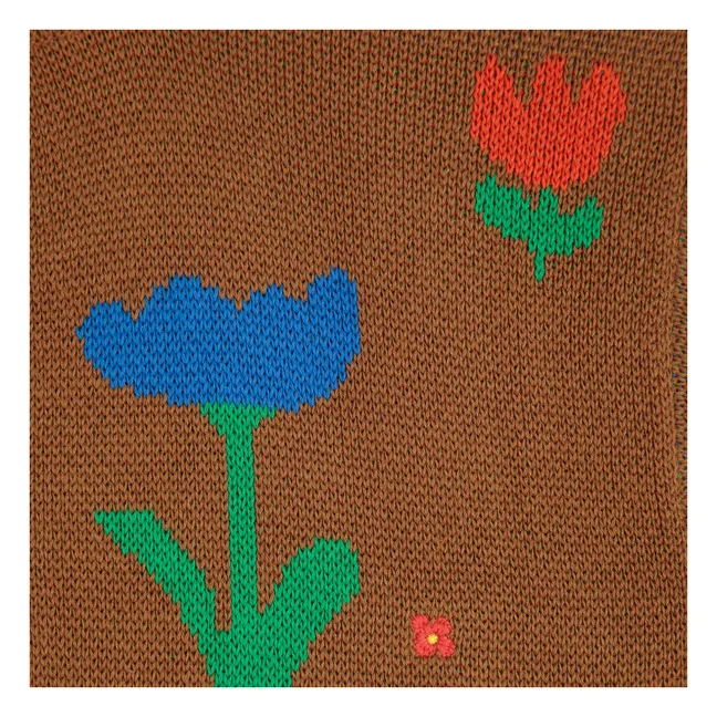 Garden Party Organic Cotton Cardigan - Women's Collection | Brown