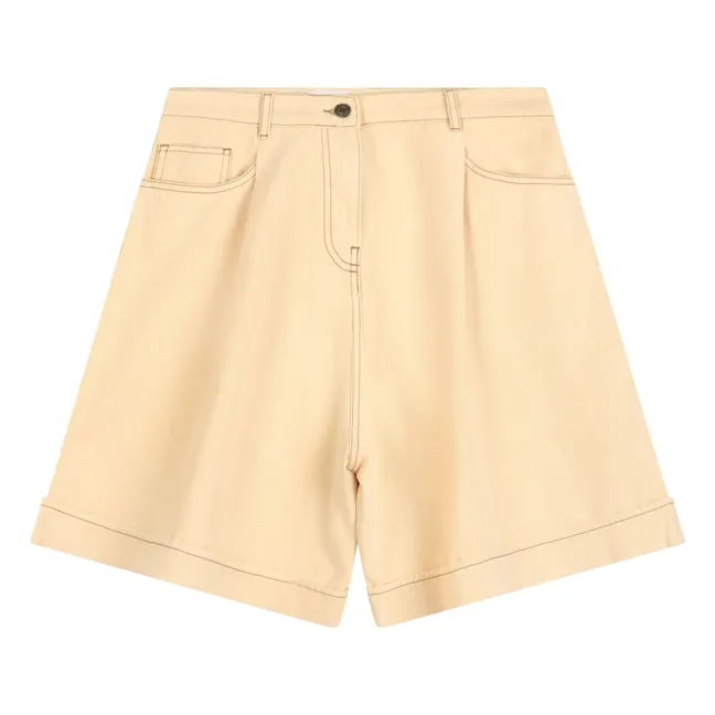 Bermuda Coton Bio - Collection Femme | Jaune pâle