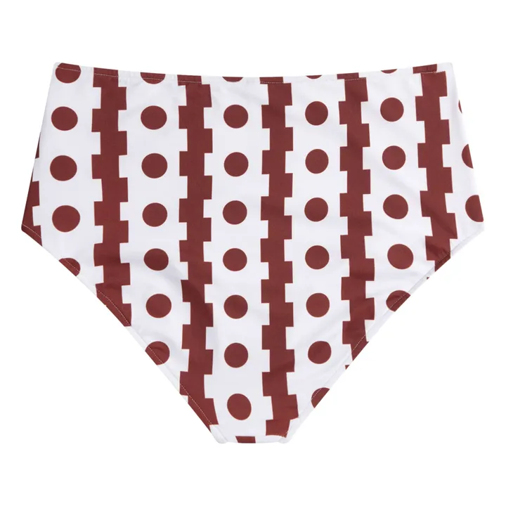 Bas de Maillot Géométrique Fibres Recyclées - Collection Femme | Marron- Image produit n°3