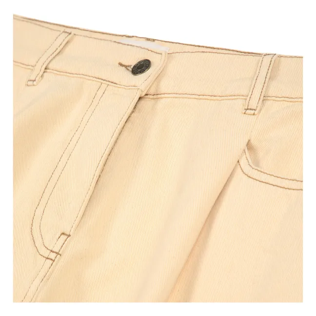 Bermuda Coton Bio - Collection Femme | Jaune pâle