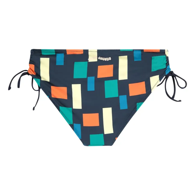 Bañador de fibras recicladas Color Block - Colección Mujer | Azul Marino