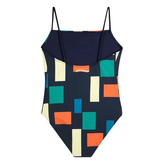 Maillot 1 Pièce Color Block Fibres Recyclées - Collection Femme | Bleu marine