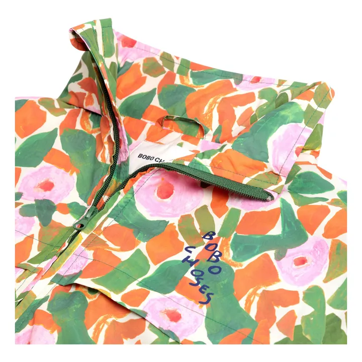 Coupe-vent Floral Fibres Recyclées - Collection Femme | Vert- Image produit n°4