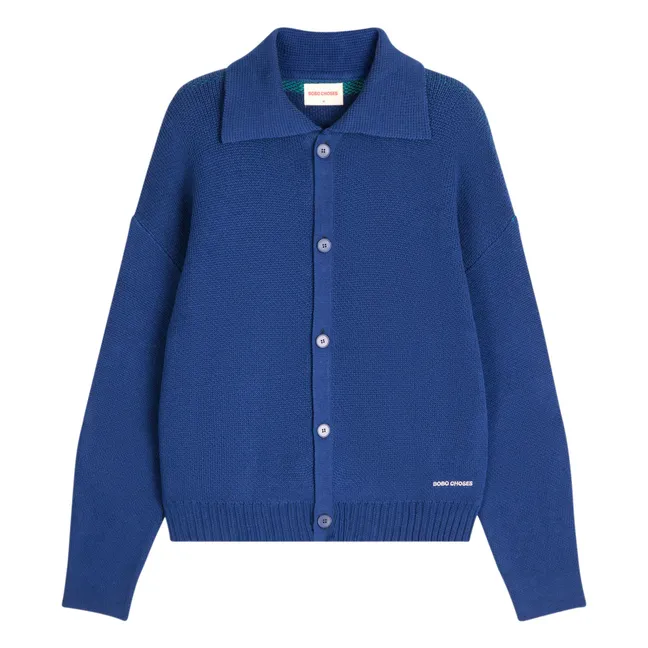Cardigan Couple Fish Coton Bio - Collection Femme | Bleu marine