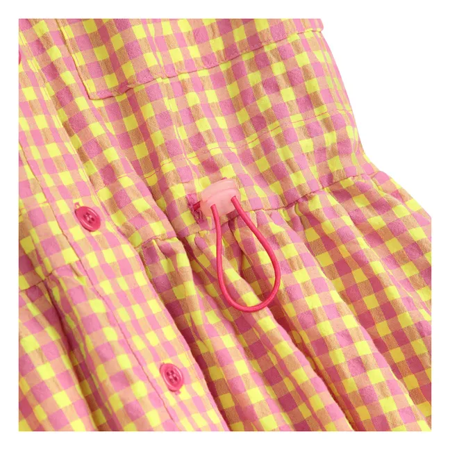 Vichy Recycled Fiber Dress - Women's Collection | Pink
