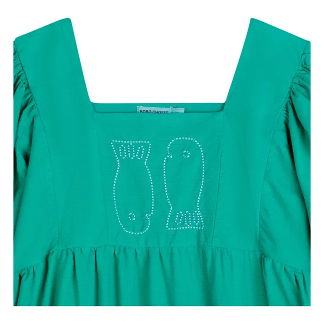 Couple Fish Dress Organic and Recycled Cotton - Women's Collection | Green