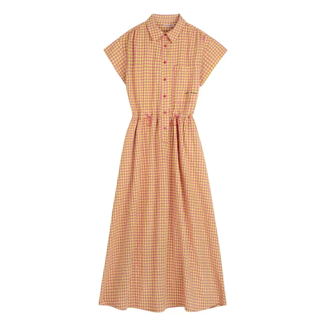 Vichy Recycled Fiber Dress - Women's Collection | Pink