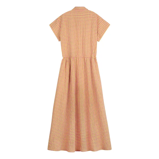 Vichy Recycled Fiber Dress - Women's Collection | Pink