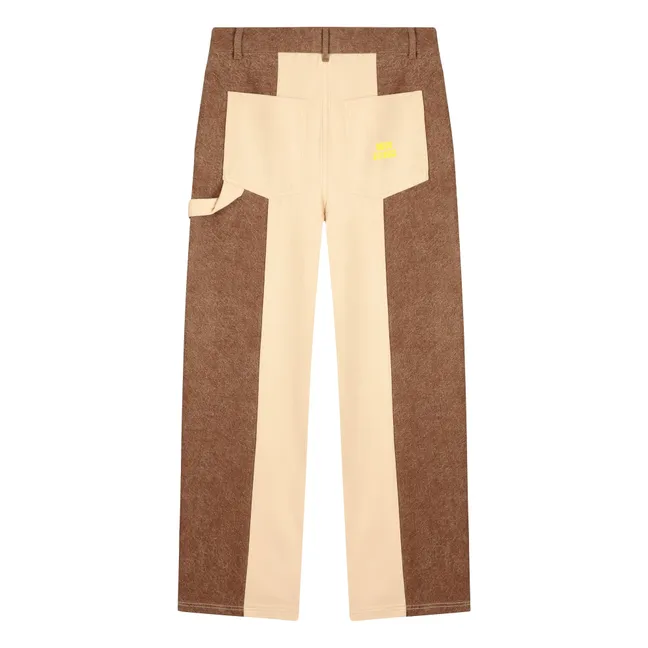 Jeans in cotone organico a blocchi di colore - Collezione Donna | Giallo chiaro