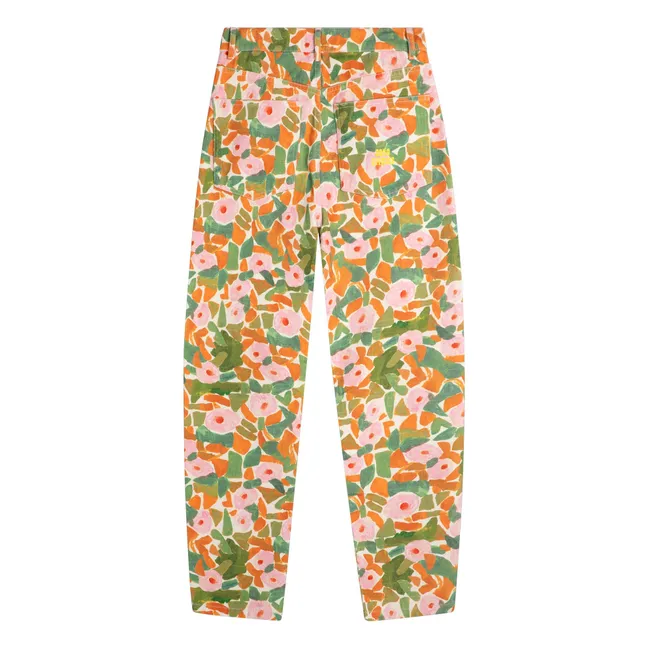 Jeans floreali in cotone biologico - Collezione Donna | Verde