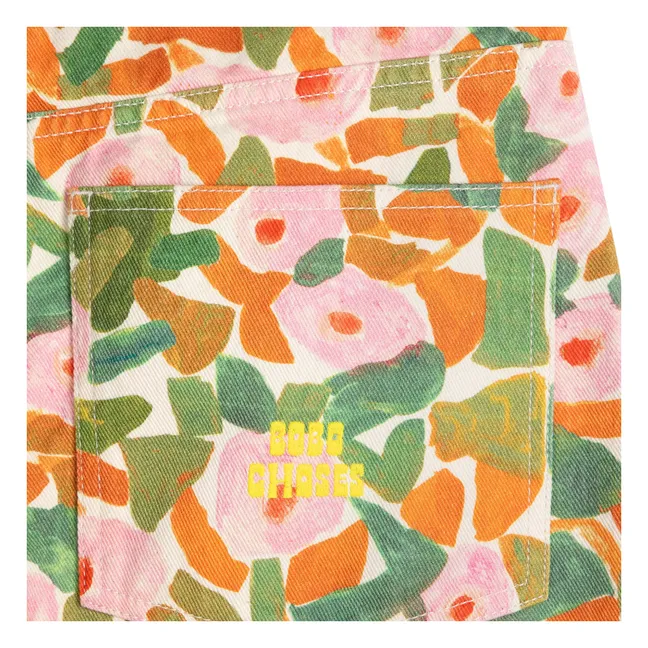 Jeans floreali in cotone biologico - Collezione Donna | Verde