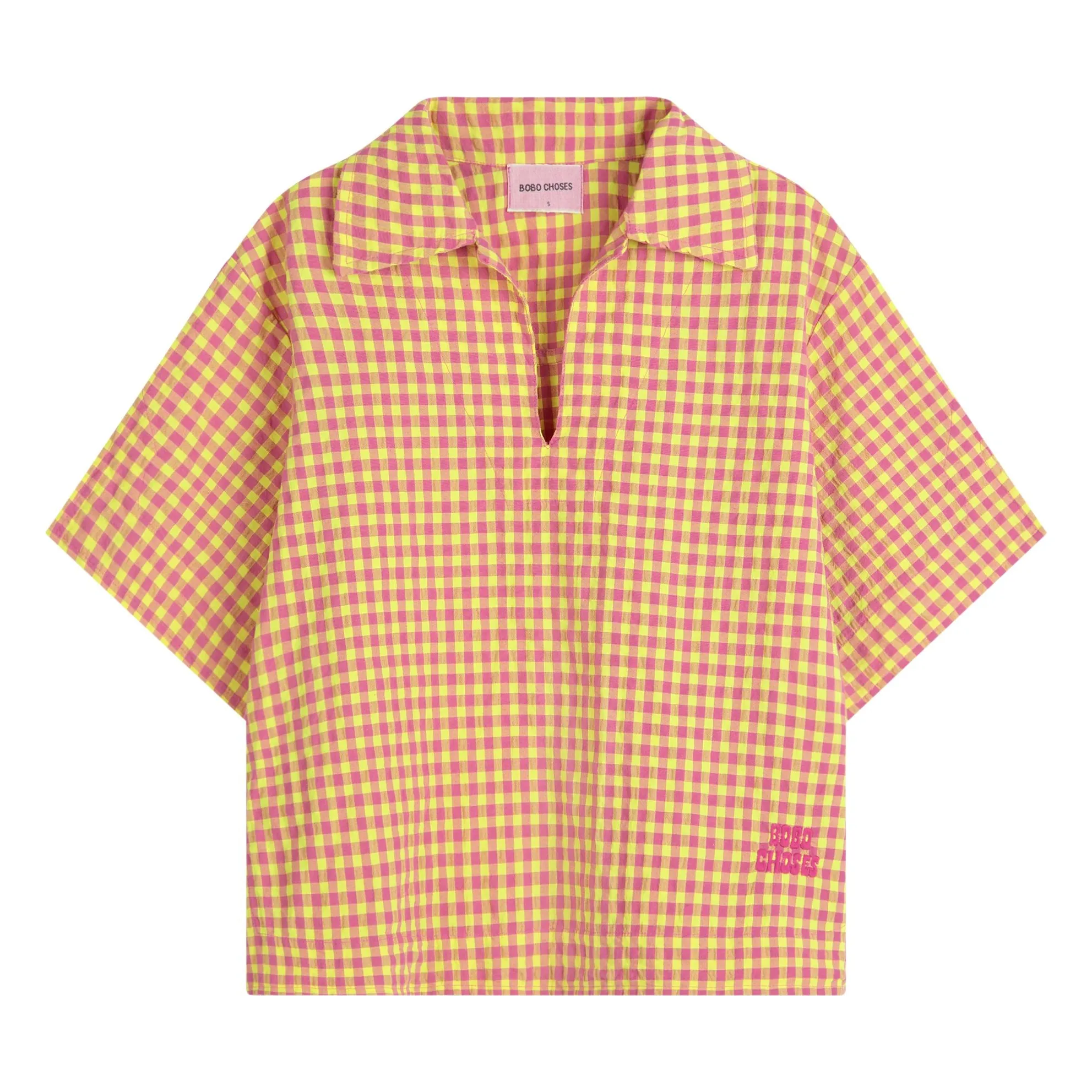 Bobo Choses Women's Pink Vichy Blouse Recycled Fibers - Collection