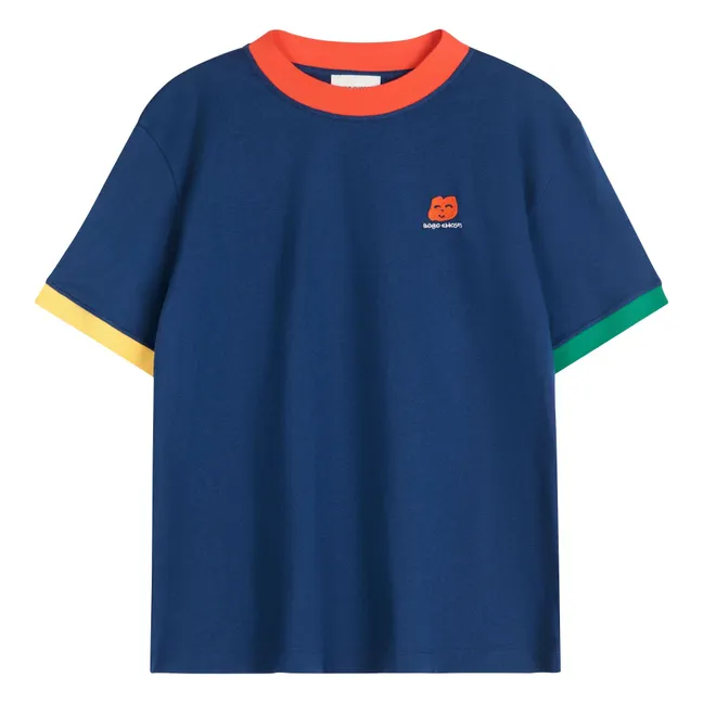 T-shirt Joyful Face Coton Bio - Collection Femme | Bleu marine