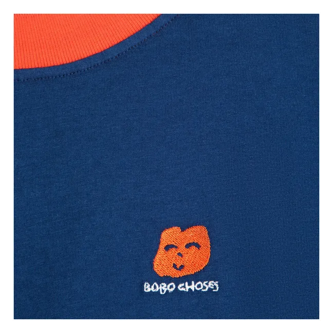T-shirt Joyful Face Coton Bio - Collection Femme | Bleu marine