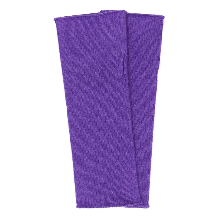 Virgin wool cuff | Plum- Product image n°0