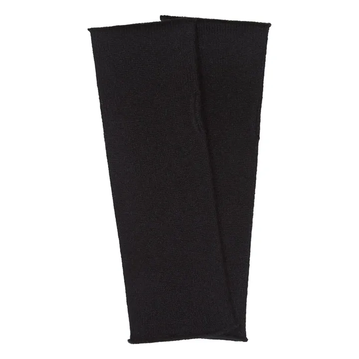 Virgin wool cuff | Black- Product image n°0