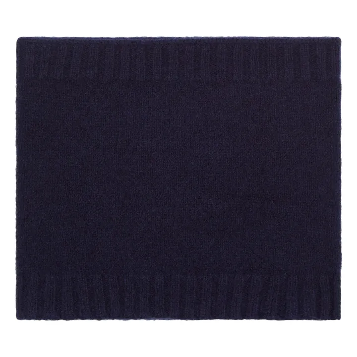 Virgin wool snood | Navy blue- Product image n°0