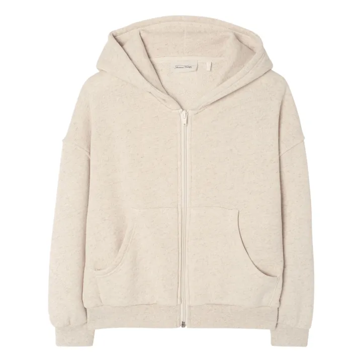 Sweat Zippé Itonay | Ecru chiné- Image produit n°0