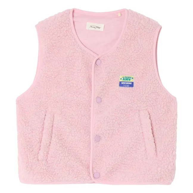 Veste Sans Manches Sherpa Hoktown | Rose pâle