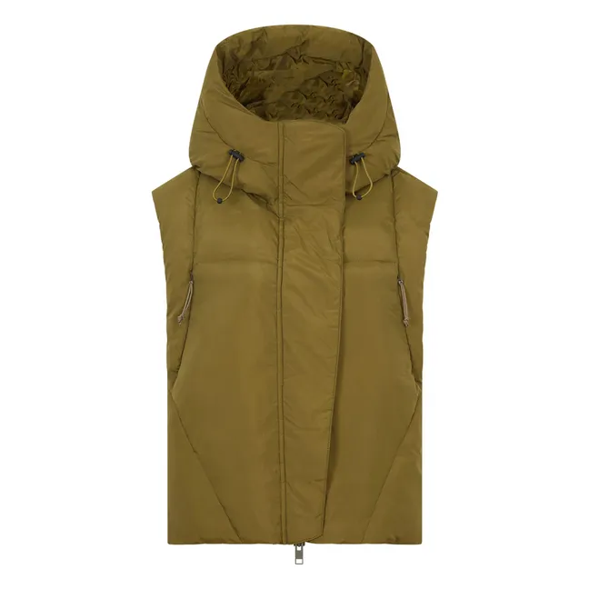 Cappotto senza maniche Andora Fibre riciclate | Verde militare