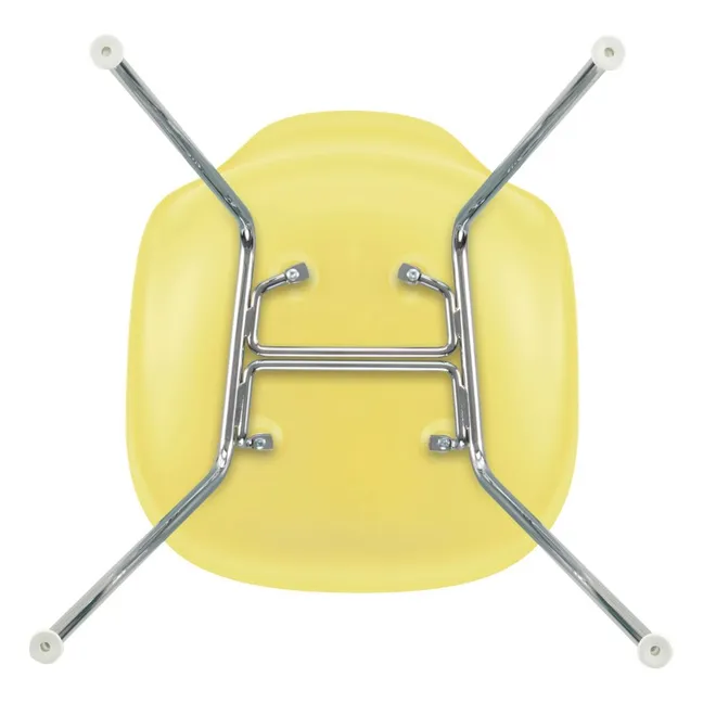 DSR Sedia in plastica - Base cromata - Charles &amp; Ray Eames | Giallo limone