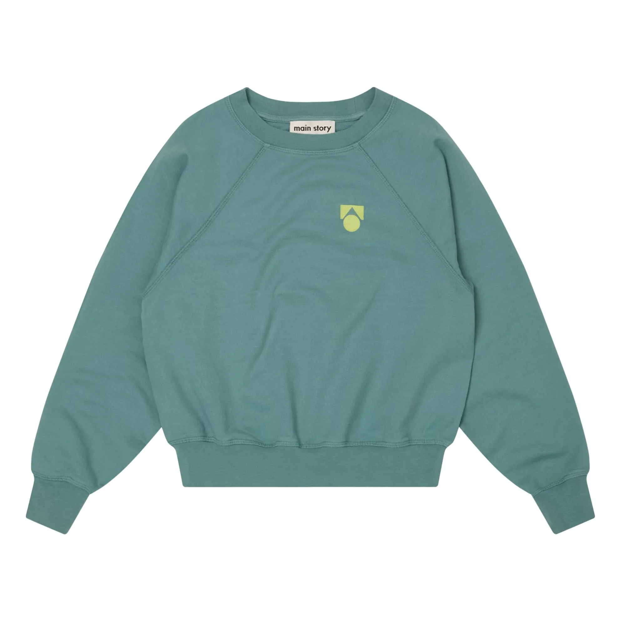 Main Story Teal Organic Cotton Raglan Sweatshirt