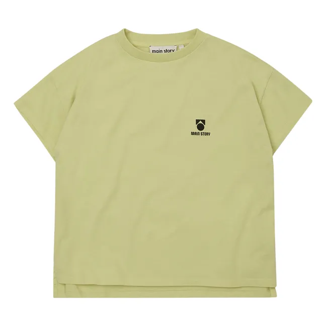Camiseta con logotipo de algodón ecológico | Amarillo Mostaza