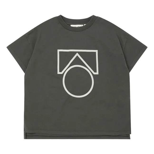 T-shirt Formes Coton Bio | Gris foncé