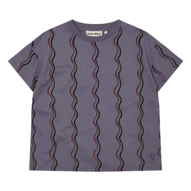 Camiseta Waves Algodón orgánico | Ciruela